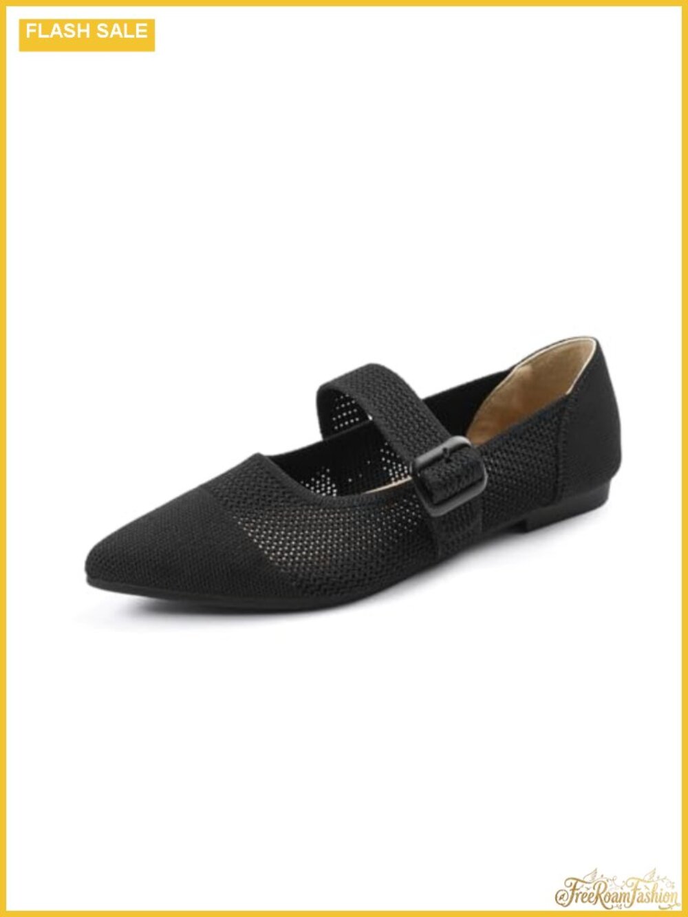 Semwiss Women's Pointed Toe Mary Jane Ballet Flats Comfortable Shoes
